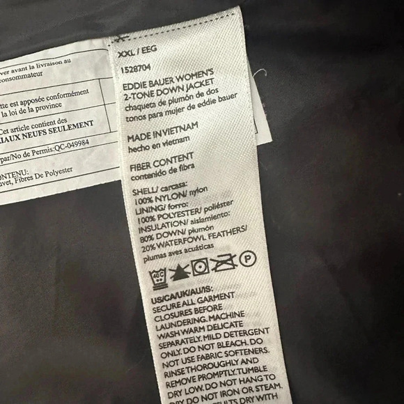 Eddie Bauer puffer jacket lightweight women’s Sz XXL - Picture 5 of 5